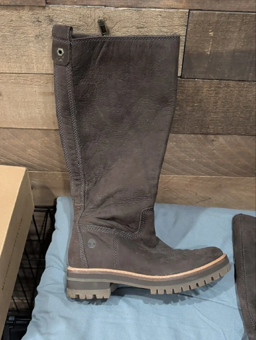 Timberland Women's Tall Dark Brown Suede Over-the-Knee Boot